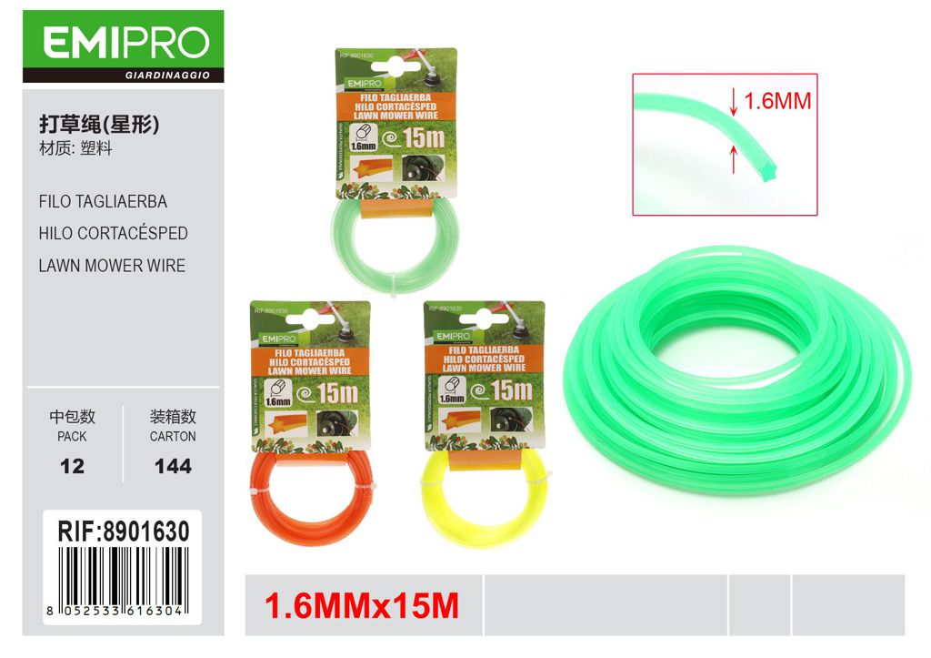 FILO TAGLIAERBA 1.6*15M