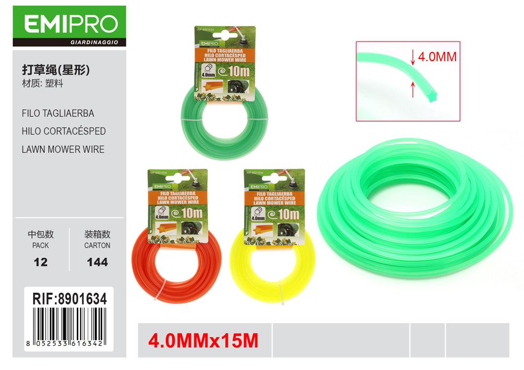 FILO TAGLIAERBA 4.0*10M