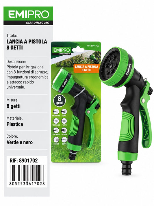 LANCIA A PISTOLA 8 GETTI