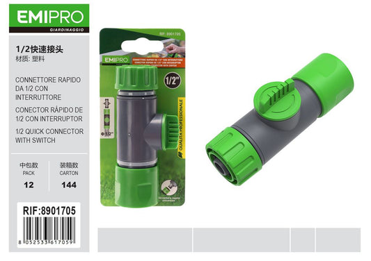 CONNETTORE RAPIDO DA 1 2 CON INTERRUTTORE