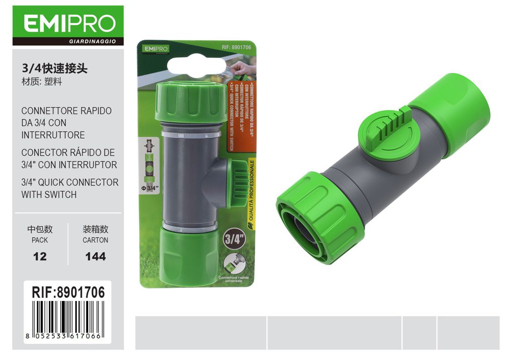 IRRIGATORE GIREVOLE A 2 BRACCI CON PUNTA IN ZINCO