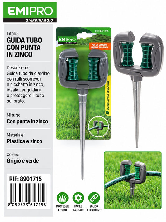 GUIDA TUBO CON PUNTA IN ZINCO