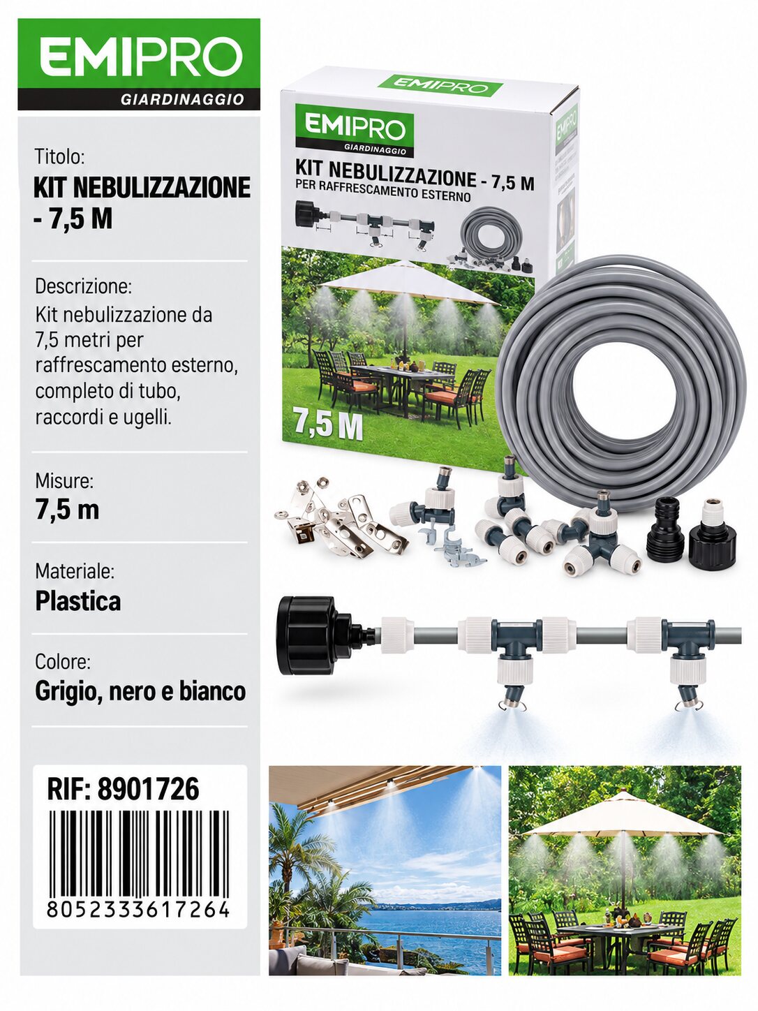 KIT NEBULIZZAZIONE - 7.5 M