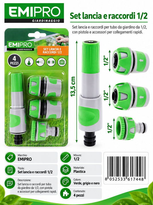 SET LANCIA E RACCORDO 1/2