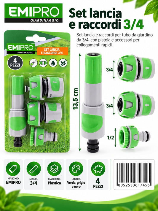 SET LANCIA E RACCORDO 3/4