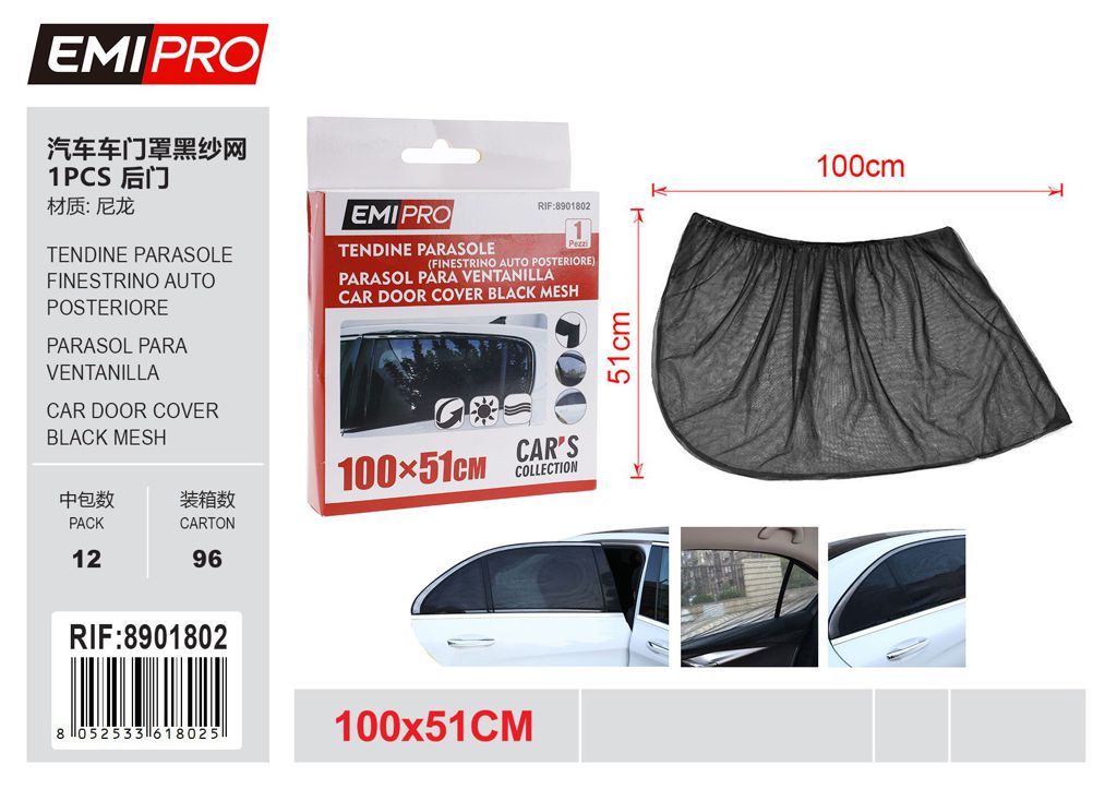 Tendine Parasole Finestrino Auto Posteriore 1Pcs 100*51cm