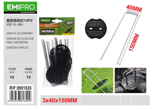 GRAFFE DA GIARDINO 3*40*150MM 10PZ
