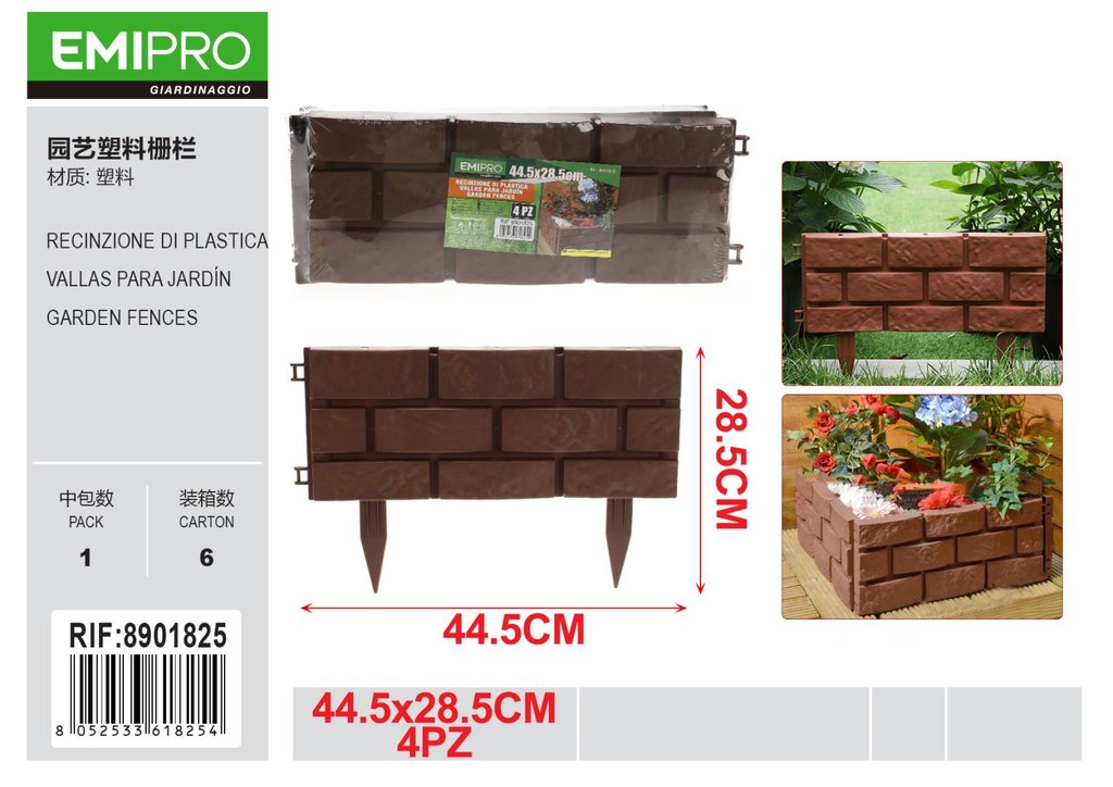 RECINZIONE DI PLASTICA 44.5*28.5CM 4PZ