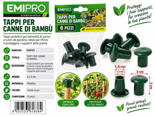TAPPO PER CANNA DI BAMBU 6PZ