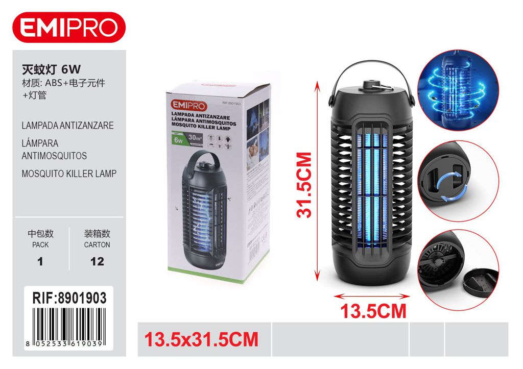 Lampada Antizanzare 6w