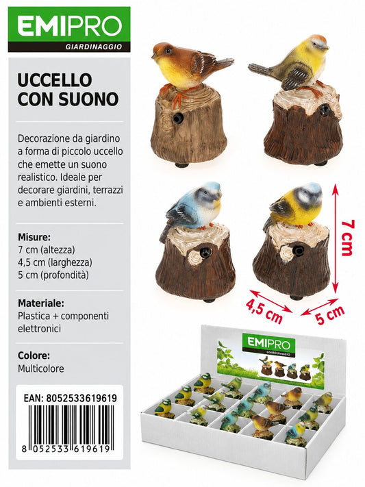 UCCELLO CON SUONO 5*4.5*6.5CM
