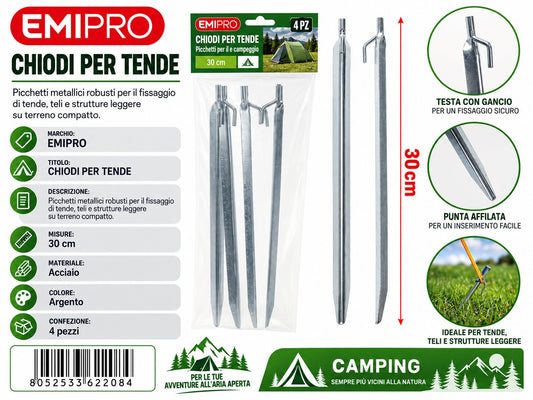 CHIODI PER TENDE 4PCS 30CM
