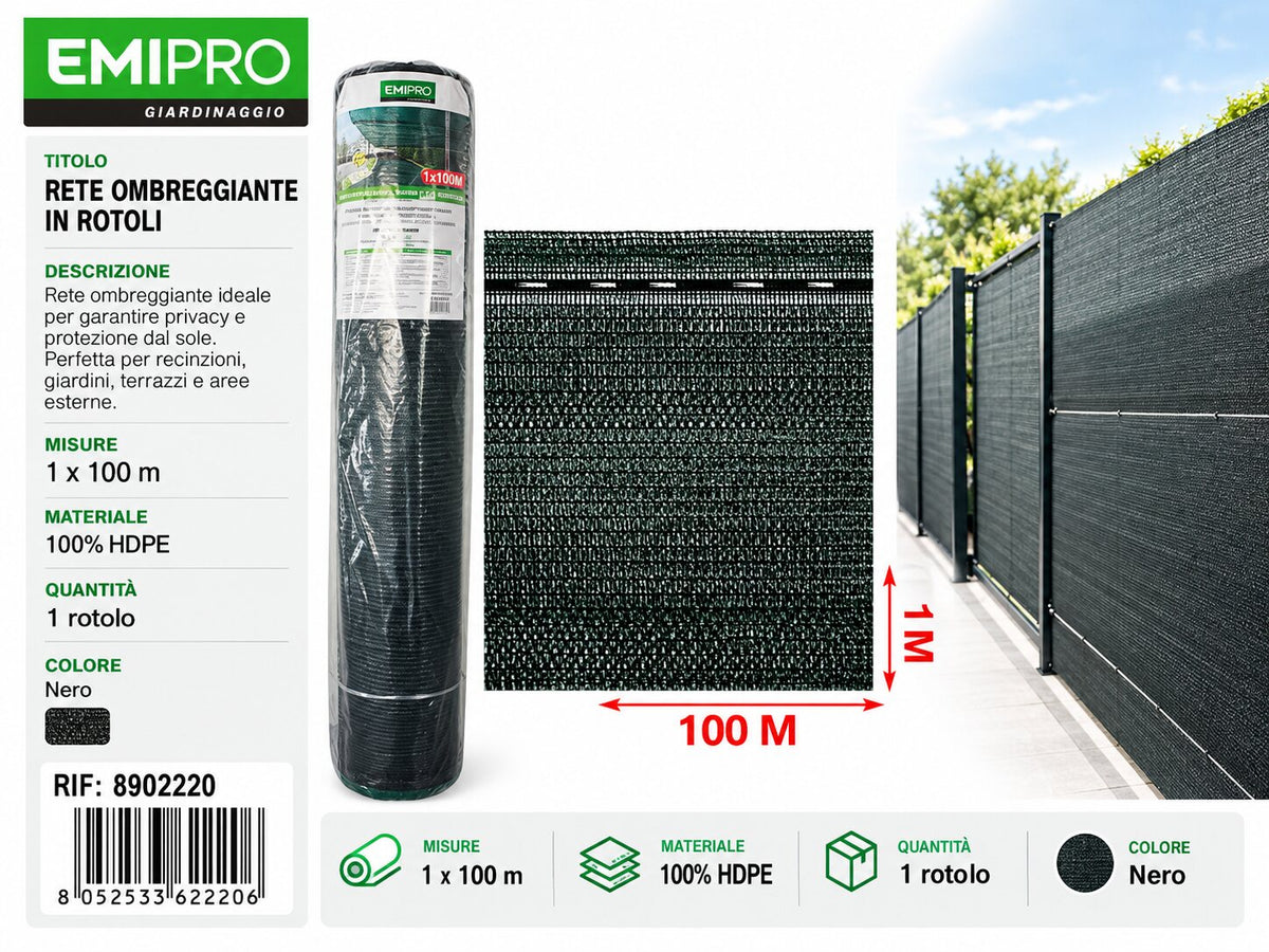 TESSUTO OMBREGGIANTE ROTOLO 0.85 COPERTURA 1*100M