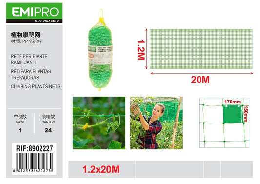 RETE PER PIANTE RAMPICANTI 1.2*20M