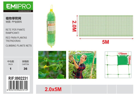 RETE PER PIANTE RAMPICANTI 2.0*5M