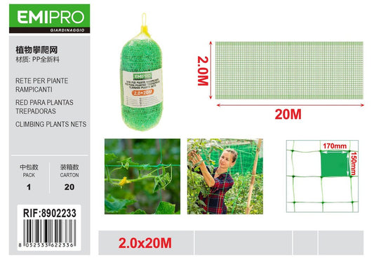 RETE PER PIANTE RAMPICANTI 2.0*20M