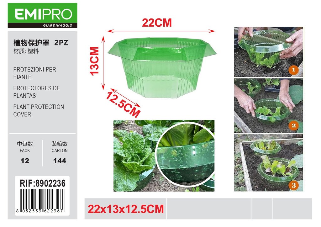 PROTEZIONI PER PIANTE 22*13*12.5CM 2PZ