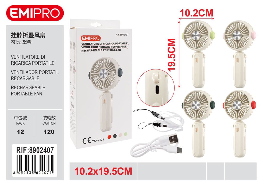 ventilatore Di Ricarica Portatile