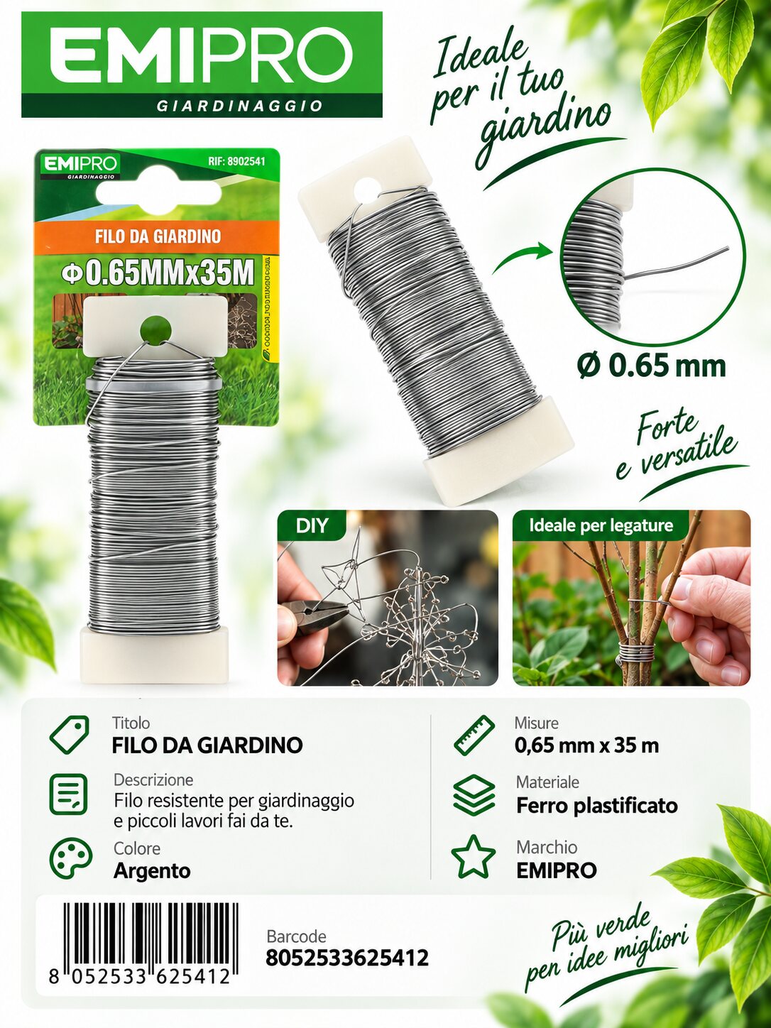 FILO DA GIARDINO 0.65MM*35M