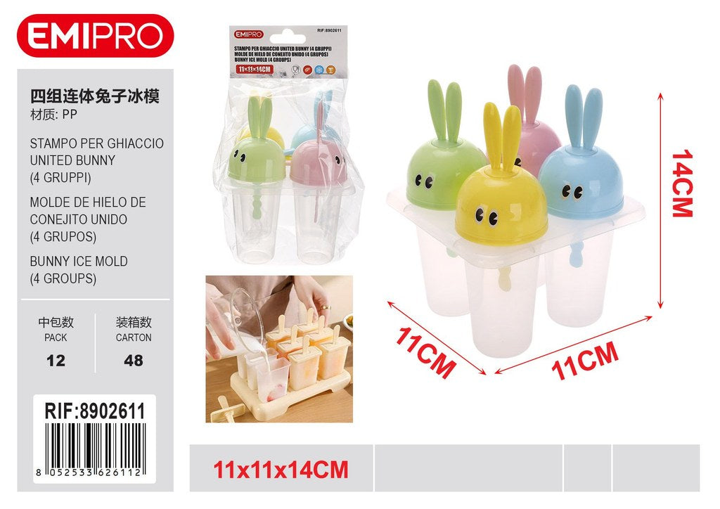 Stampo Per Ghiaccio United Bunny 4 Gruppi