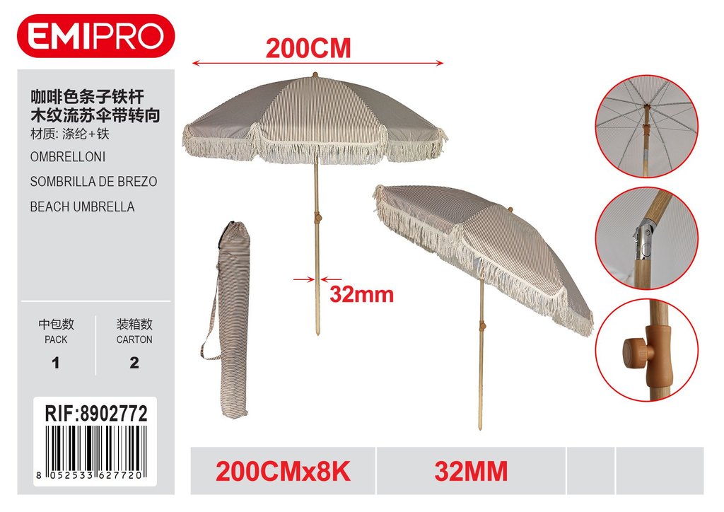 Ombrelloni 200cm*8K 32mm