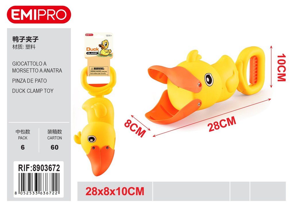 Giocattolo A Morsetto A Anatra 28*8*10cm