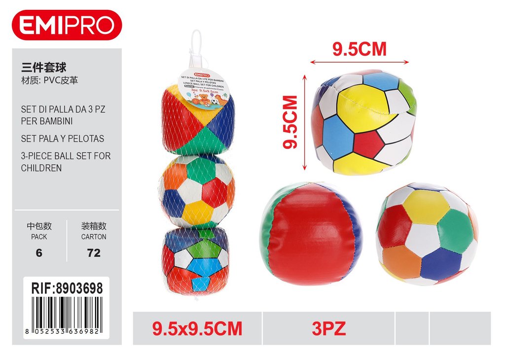 Set Di Palla Da 3 Pz Per Bambini