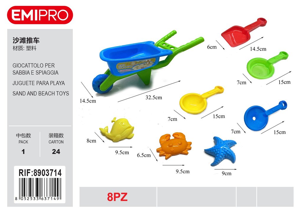 Giocattolo Per Sabbia E Spiaggia 8Pcs