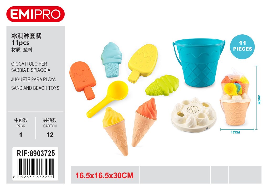 Giocattolo Per Sabbia E Spiaggia 11Pcs 16.5*16.5*30cm