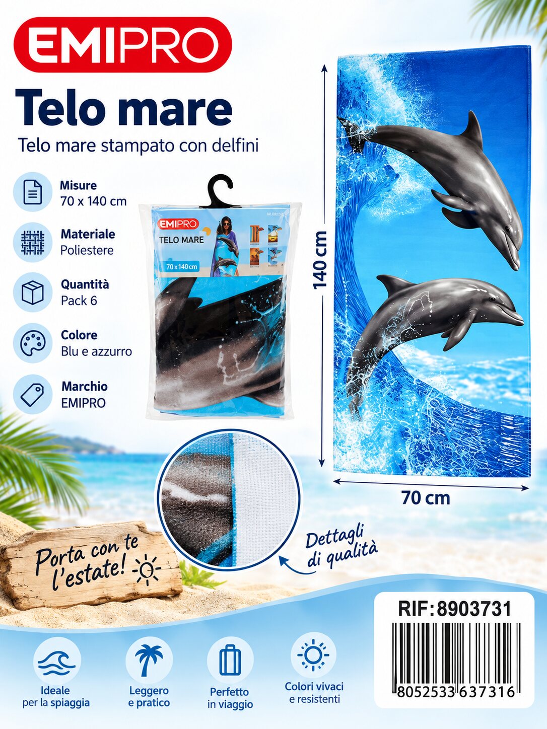 Telo Mare 70*140cm