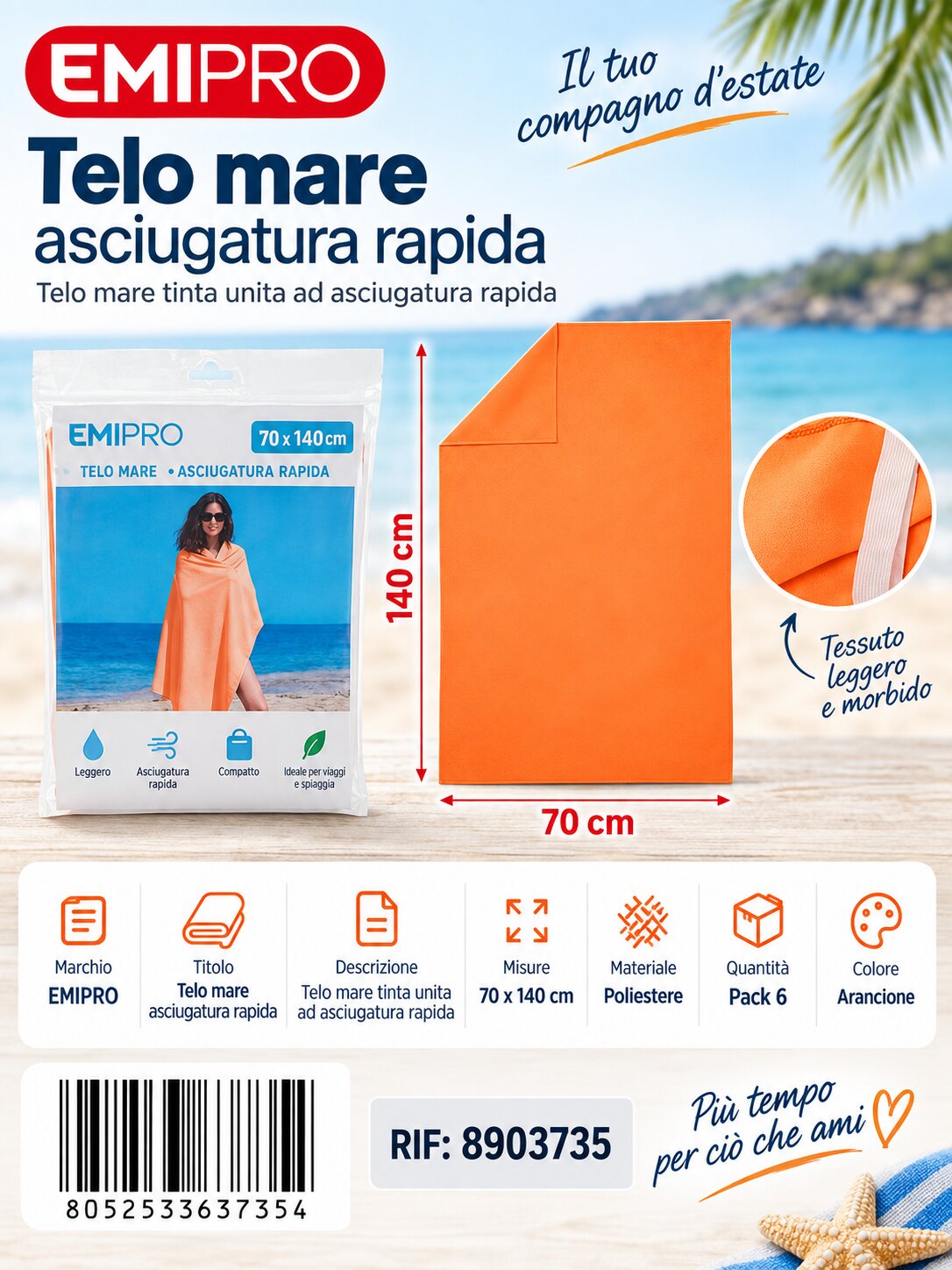 Telo Mare 70*140cm