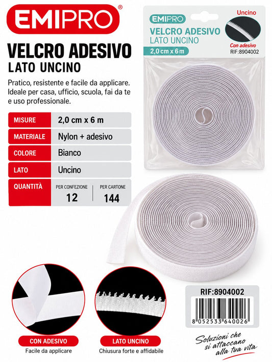 velcro Con Adesive 2.0cm*6M