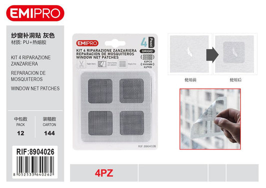 Kit 4 Riparazione Zanzariera 4Pz