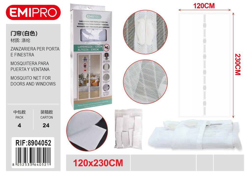 Zanzariera Per Porta E Finestra 120*230cm