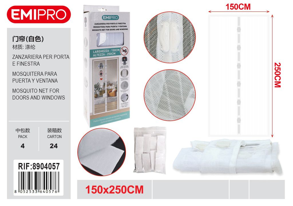 Zanzariera Per Porta E Finestra 150*250cm
