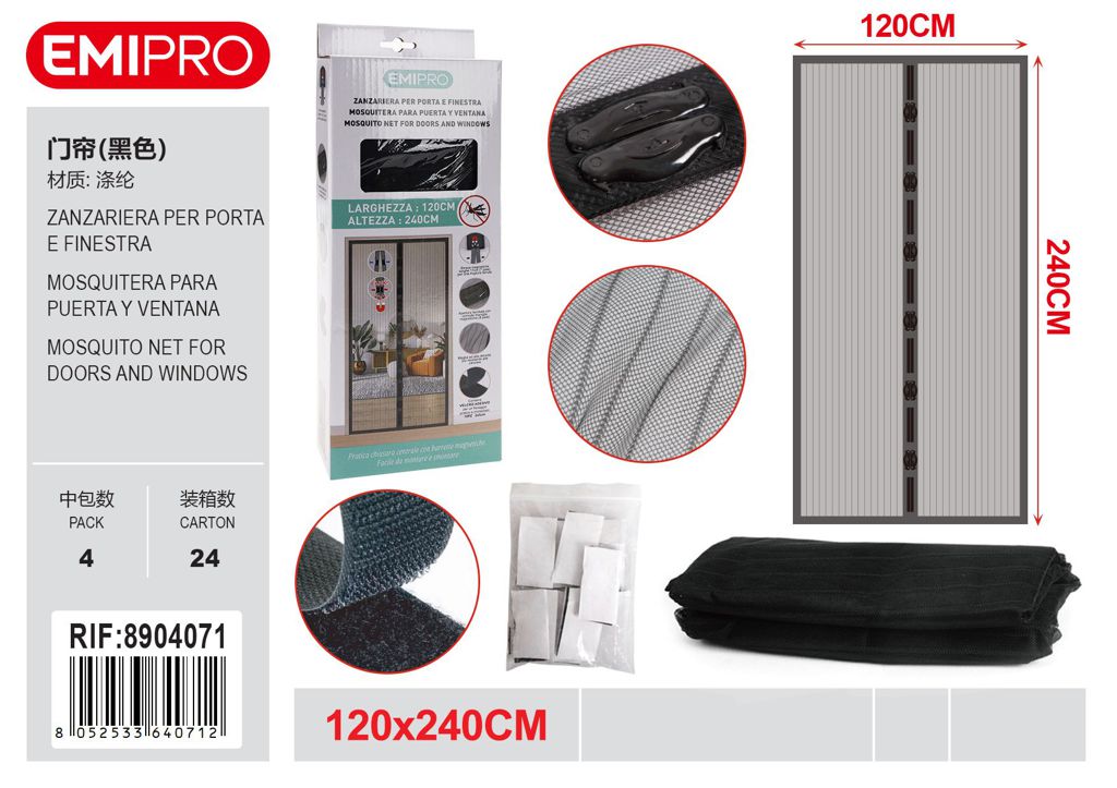 Zanzariera Per Porta E Finestra 120*240cm