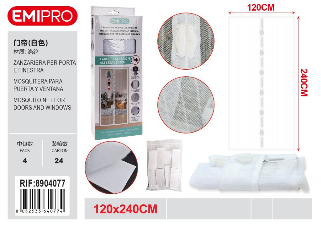 Zanzariera Per Porta E Finestra 120*240cm
