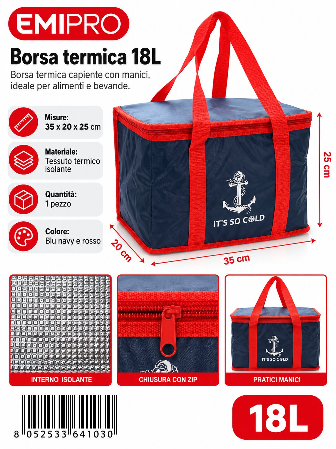 Borsa Frigo 18L 35*20*25cm