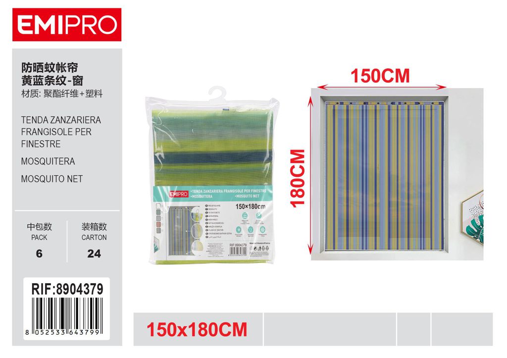 Tenda Zanzariera Frangisole Per Finestre 150*180cm