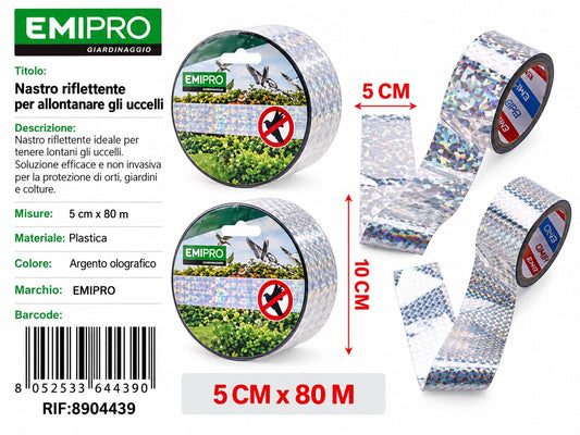 NASTRO PER SPAVENTARE GLI UCCELLI 5CM*80M