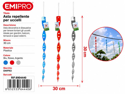 ASTA REPELLENTE PER UCCELLI 30CM