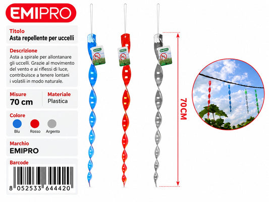 ASTA REPELLENTE PER UCCELLI 70CM