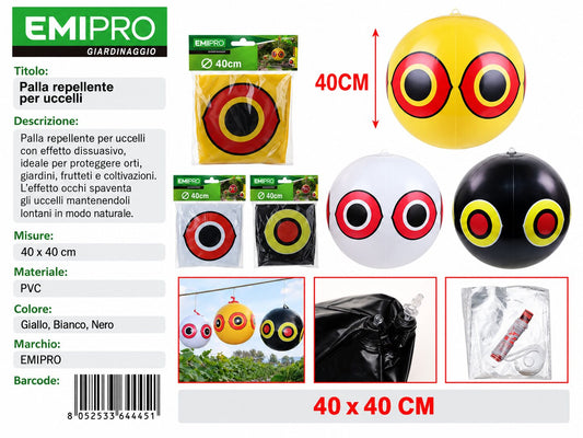 PALLA REPELLENTE PER UCCELLI 40CM