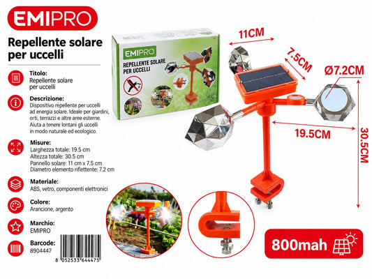 REPELLENTE SOLARE PER UCCELLI