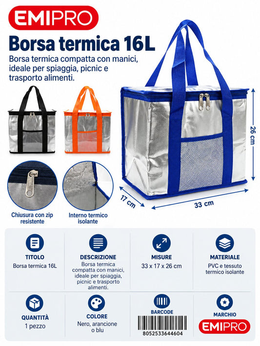 Borsa Frigo 16L 33*17*26cm