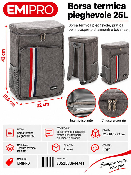 Borsa Frigo 25L 32*18.5*43cm