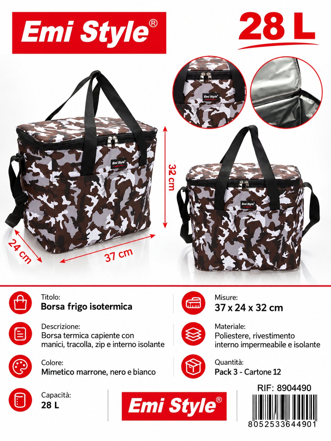 Borsa Frigo 28L 37*24*32cm