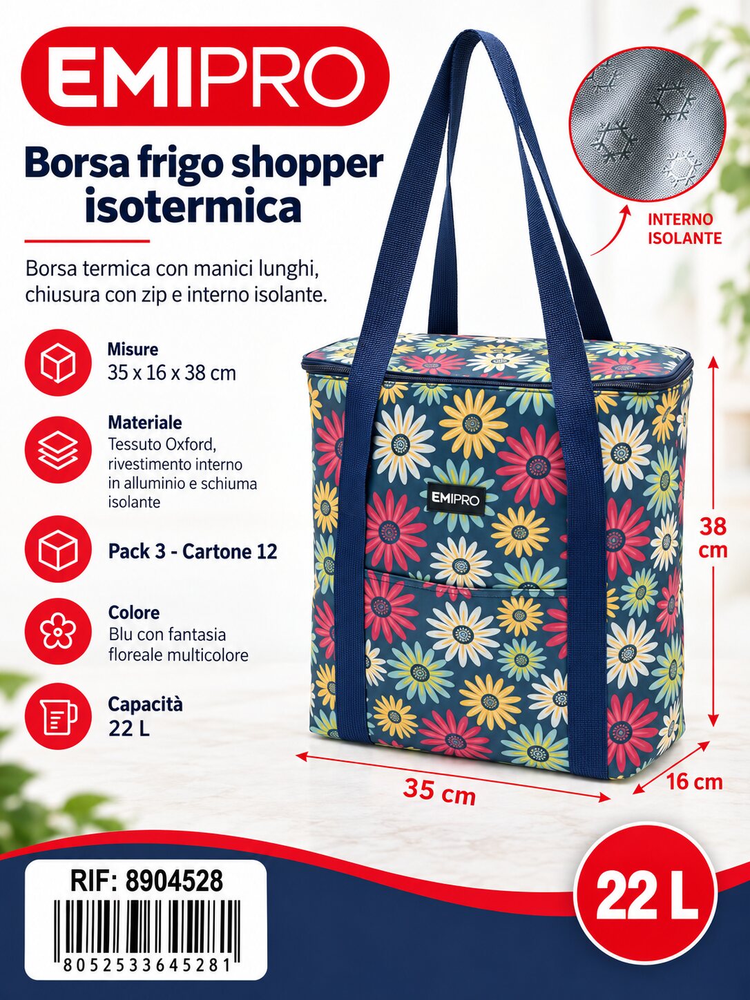 Borsa Frigo 35*16*38cm 22L