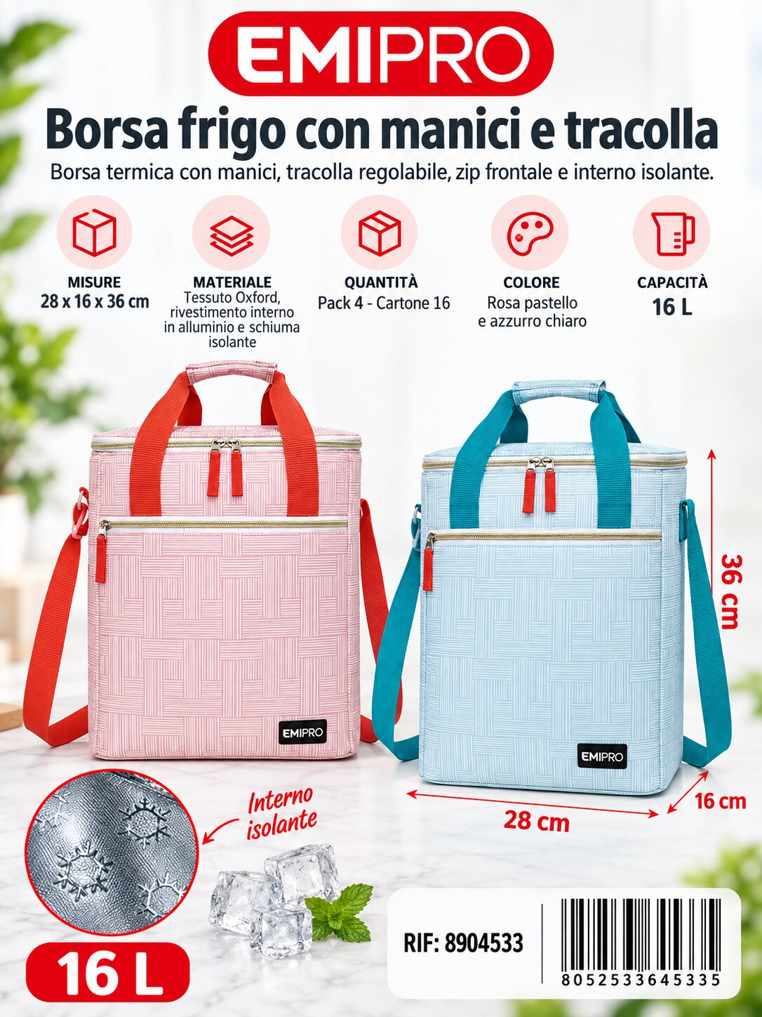 Borsa Frigo 28*16*36cm 16L