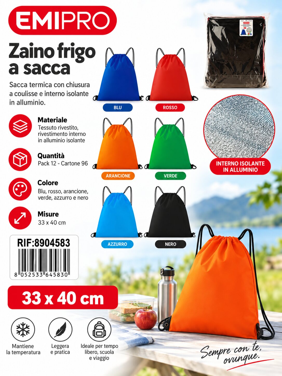 Zaino Frigo 33*40cm